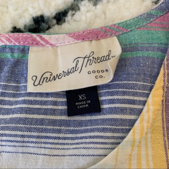 ✨5 FOR $25✨ Universal Thread Rainbow Stripe Crop Tank Top - Picture 3 of 6